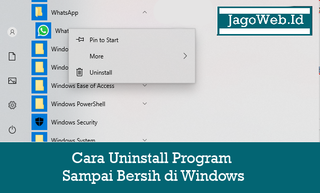Cara Uninstall Program Sampai Bersih di Windows