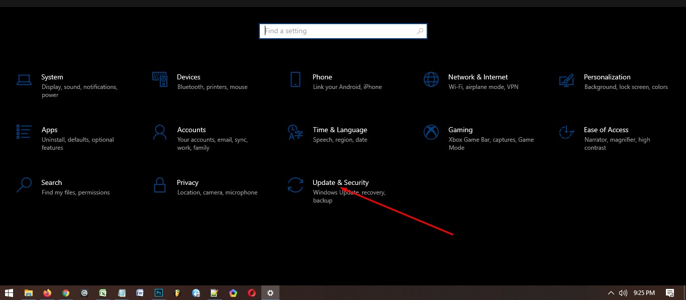 update & Security Windows 10
