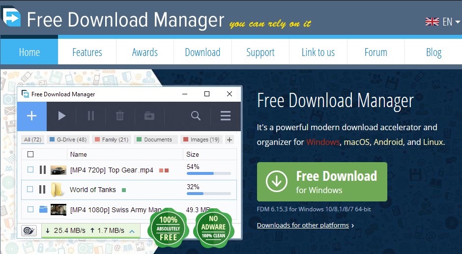 Free Download Manager (FDM) Free Download Manager (FDM)
