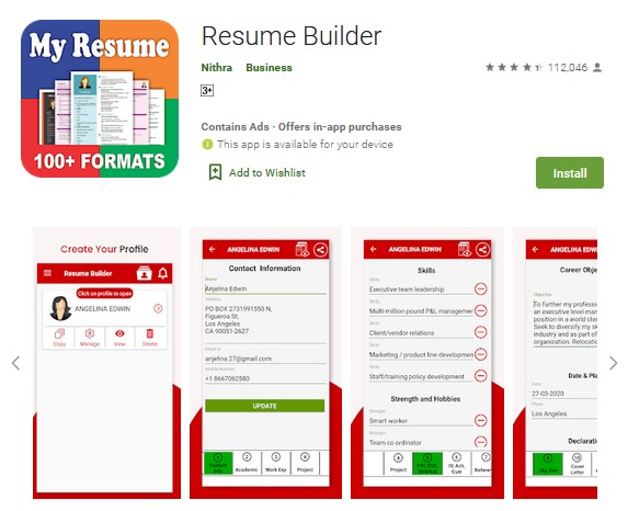 Aplikasi Pembuat CV di HP Aplikasi Pembuat CV di HP