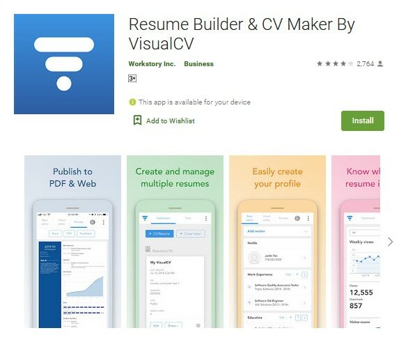 Aplikasi Pembuat CV di HP Aplikasi Pembuat CV di HP