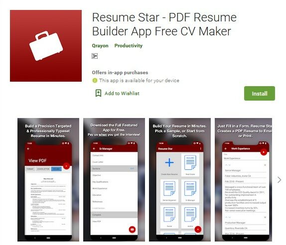 Aplikasi Pembuat CV di HP Aplikasi Pembuat CV di HP